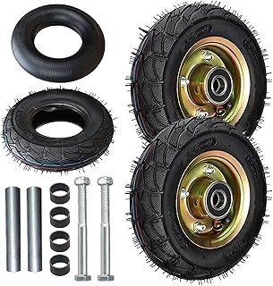 LIGUOYI Rubber Wheel Assembly 2 Pcs Pneumatic Wheel with Spare Inner Tube/Outer Tube 8