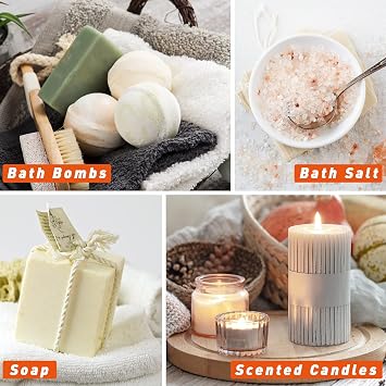 Fragrance Oil, ESSLUX Holiday Set of Scented Oils, Soap & Candle Making Scents, Christmas Essential Oils Gift Set for Home Diffuser, Apple Cider, Forest Pine, Eggnog, Berry Bliss and More