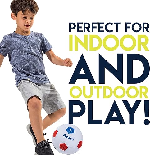 Miniatura 8 de Franklin Sports Portería de fútbol para niños con pelota y bomba - 24 x 16 pulgadas