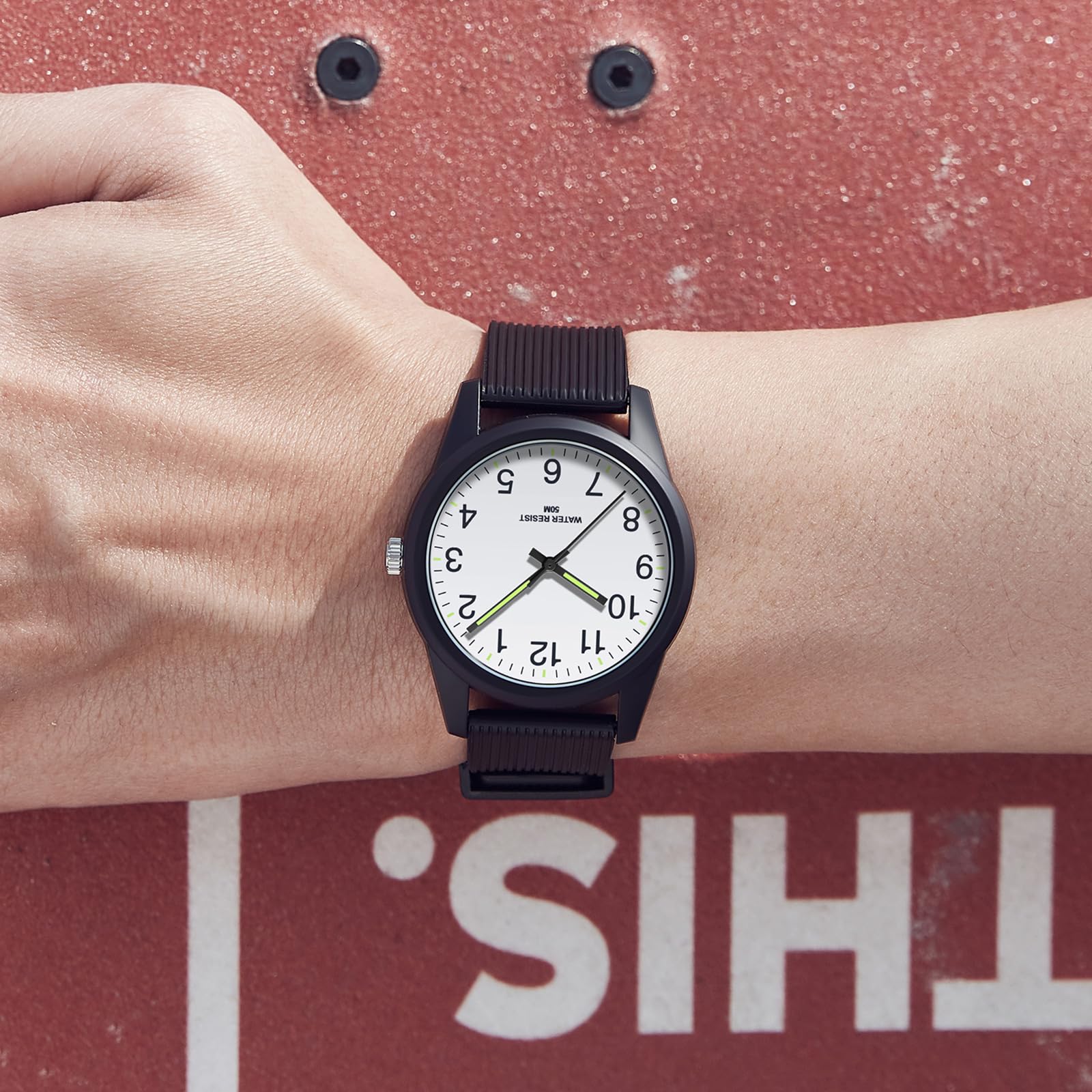 Reloj de pulsera para hombre de cuarzo, analógico, deportivo, para hombre y mujer, resistente al agua, correa de silicona, informal, para adolescentes, con fecha, día de la semana, manecillas