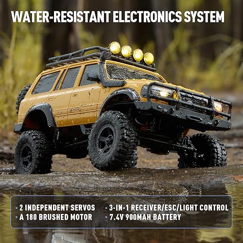 Miniatura 5 de BEEZRC FMS RC Crawler 118 FCX18 Land Cruiser LC80 RTR Toyota con licencia 4WD RC Rock Truck 2.4Ghz 900mAh Hobby Grade RC Modelo de automóvil Mini