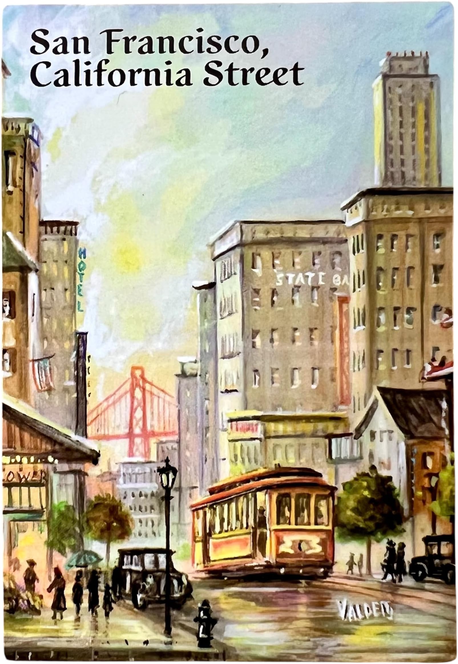 VALDEIG Magnet San Francisco California Street USA Souvenir California Fridge Magnet Tram Picture Cable Cars - Magnets for Mini Fridge / Picture Frame I Love America Fridge Magnets, P