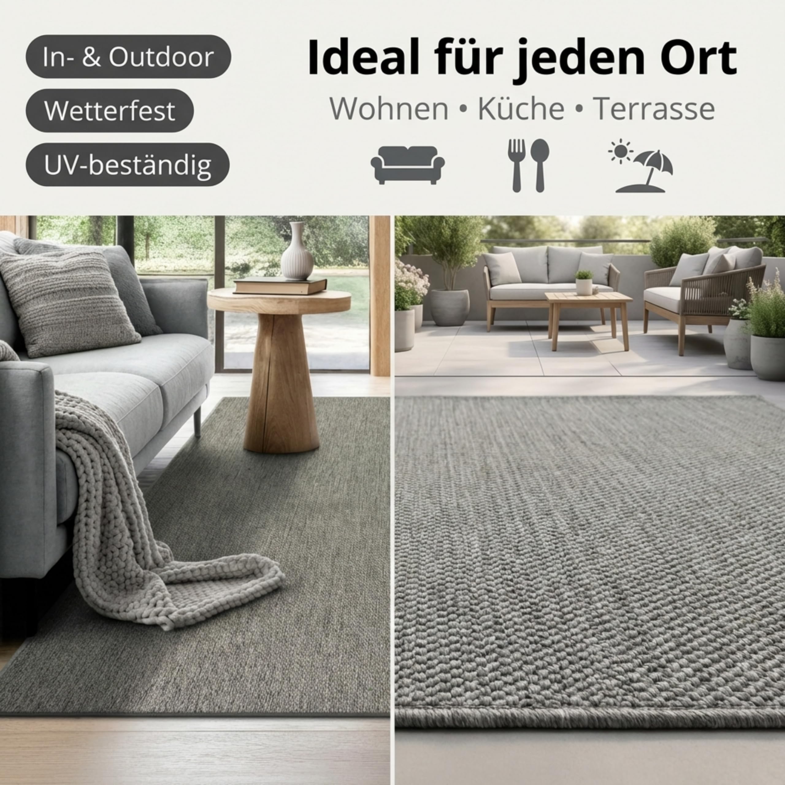 the carpet Mistra – Outdoor Teppich, Wetterfest, UV-beständig & pflegeleicht, für Balkon, Terrasse & Garten… – Ansicht 4