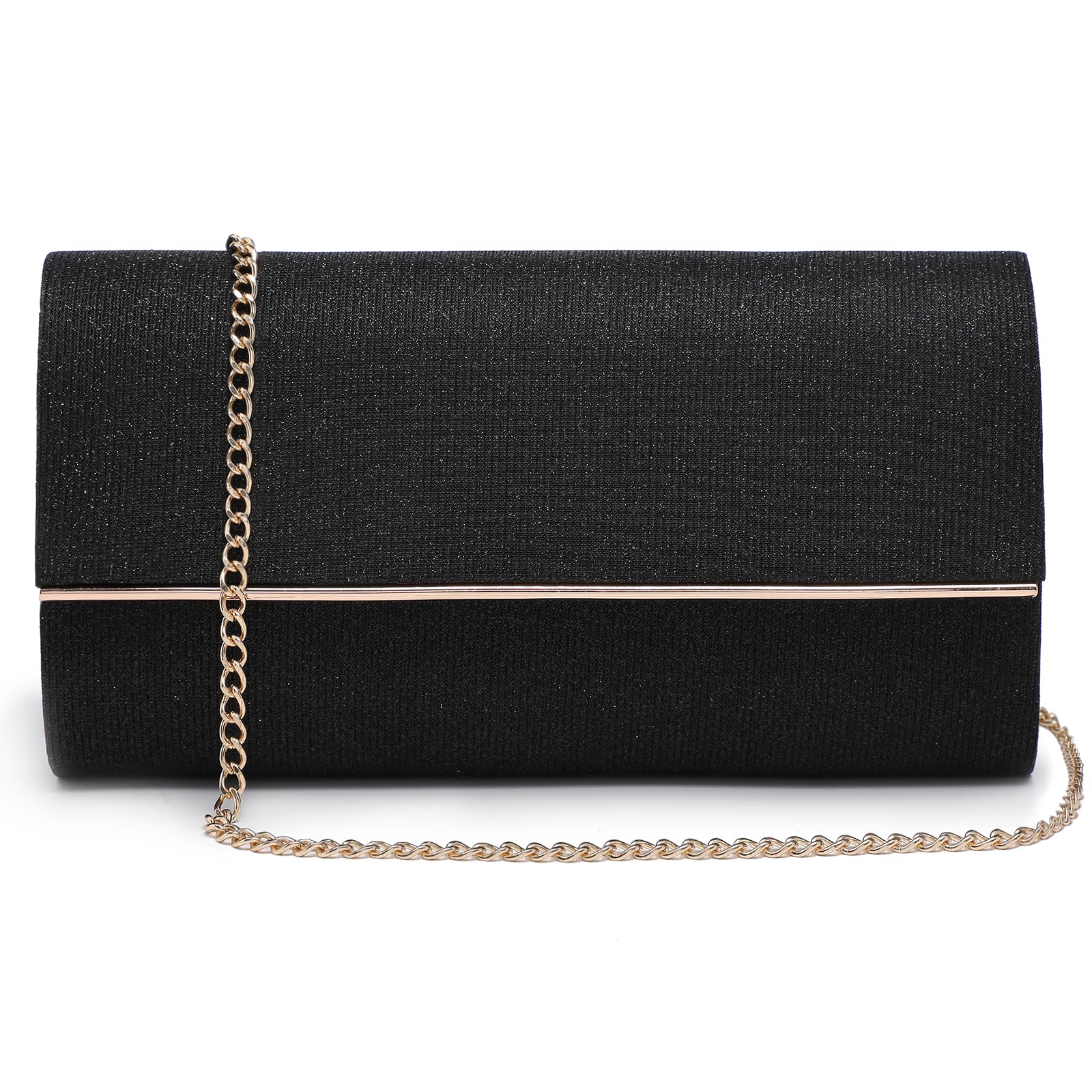 Dasein Womens Evening Bag Glitter Clutch Wedding Bridal Purse Sparkle Cocktail Party Prom Handbag Wedding Bridal Sparkle Cocktail