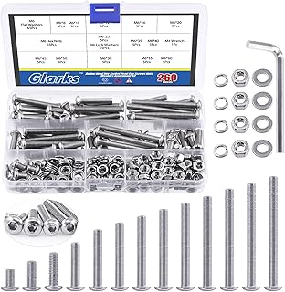 Glarks 260Pcs 13 Size M6 304 Stainless Steel ...,