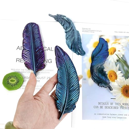 Miniatura 3 de 4 moldes de resina de plumas, molde de fundición epoxi para colgar en la pared, molde de silicona para decoración del hogar