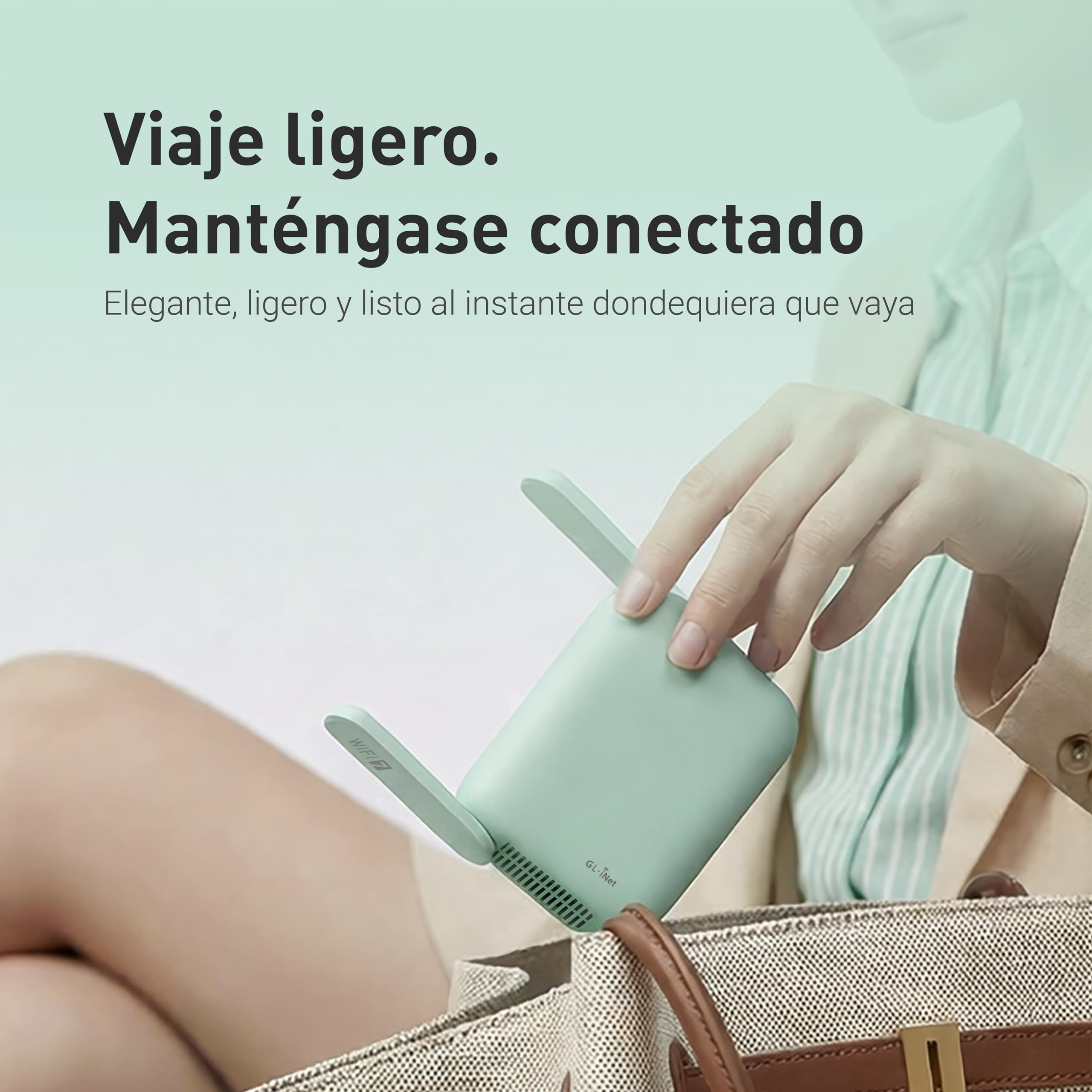 GL.iNet GL-MT3600BE (Beryl 7) Router Portátil WiFi 7, Mini VPN 2.5G para Viaje, Auto, Negocios, Móvil, RV, Crucero, Avión