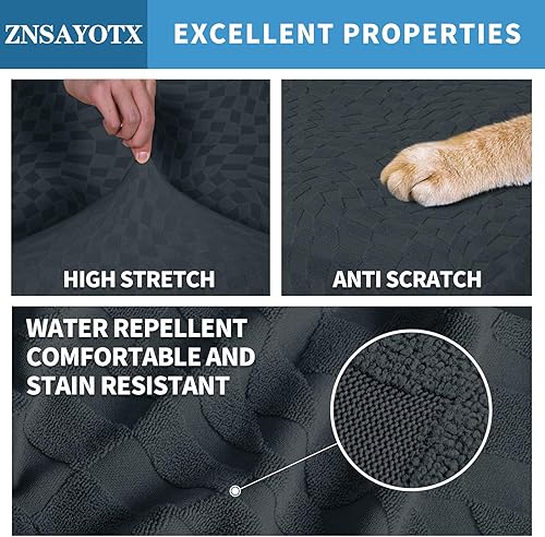 Miniatura 4 de ZNSAYOTX Fundas de diván para sofá seccional, 1 paquete, fundas de moda 2024, suaves, duraderas, lavables, en forma de L, funda de cojín de