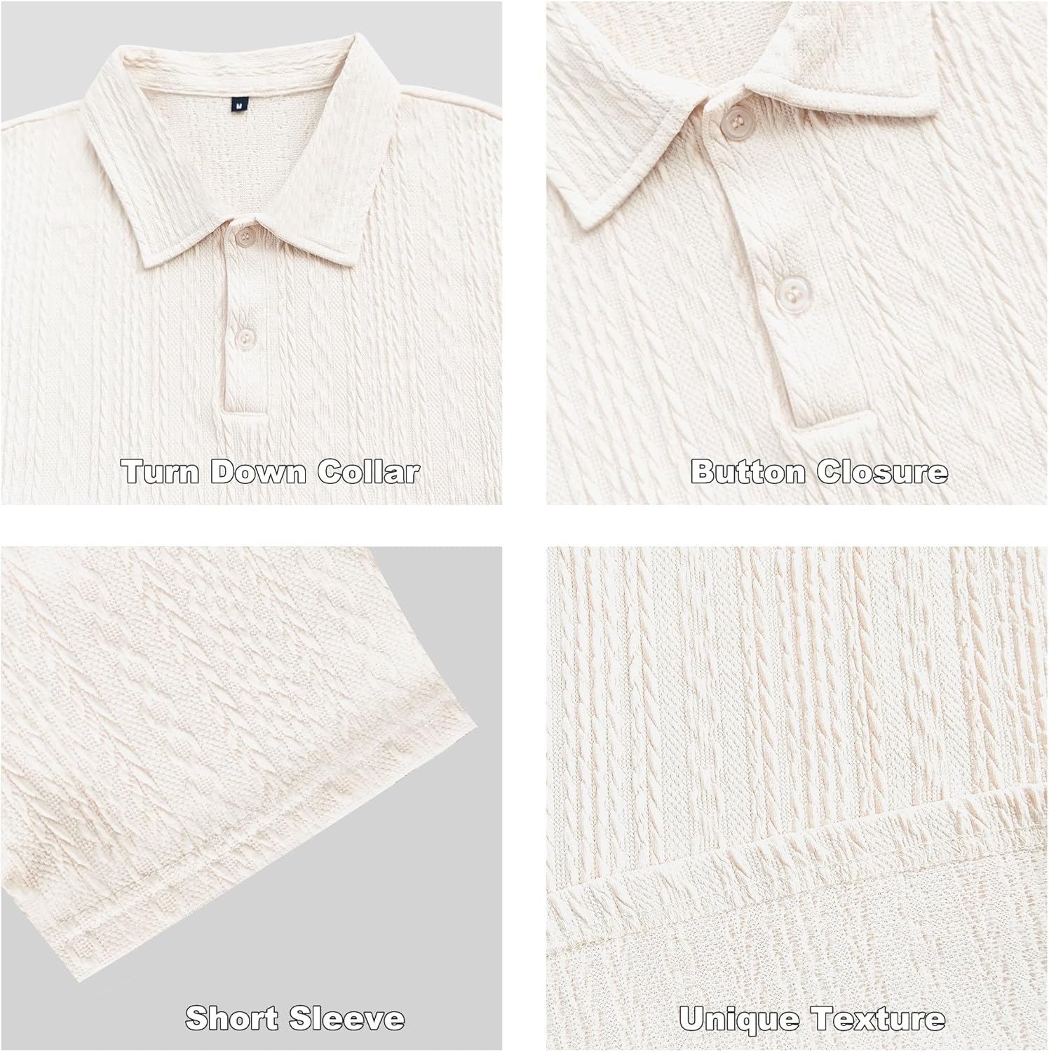 LOGEEYAR Mens Knit Polo Shirts Short Sleeve Regular Fit Textured Polo T-Shirts Summer Casual Collared Golf Shirts - Image 6