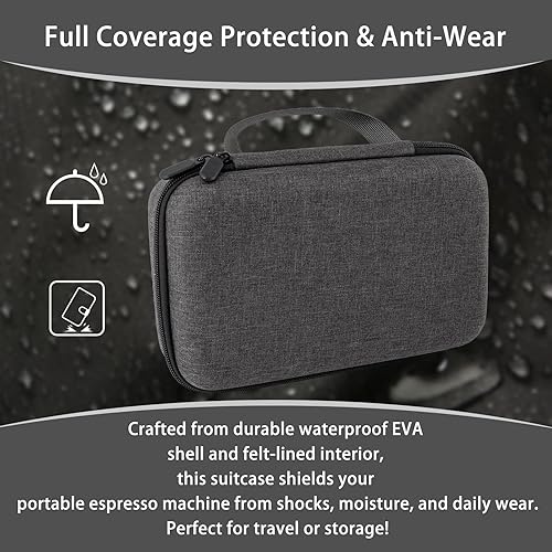 Miniatura 5 de Estuche de viaje compatible con OutIn Nano portátil café eléctrico espresso maker-impermeable protectora bolsa de mano sólo