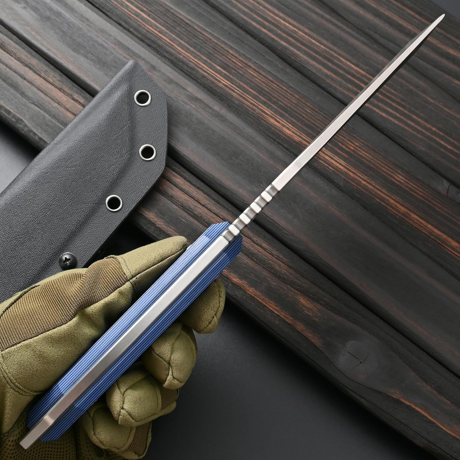 Sitivien ST19 Fixed Blade Knife 154CM Stainless Steel Blade Colorful G10 Handle Full Tang EDC Fixed Knifes for Outdoor Working Camping Hunting(Blue)