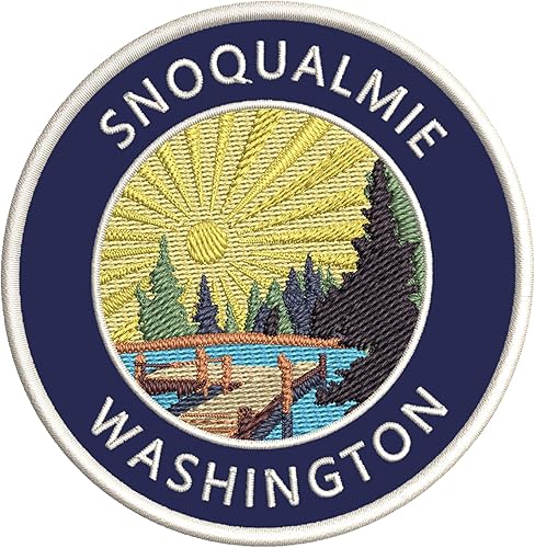 Miniatura 2 de Lake Dock  Snoqualmie  Washington 3.5 pulgadas bordado DIY hierro o coser parches decorativos vacaciones aventura tema novedad apliques