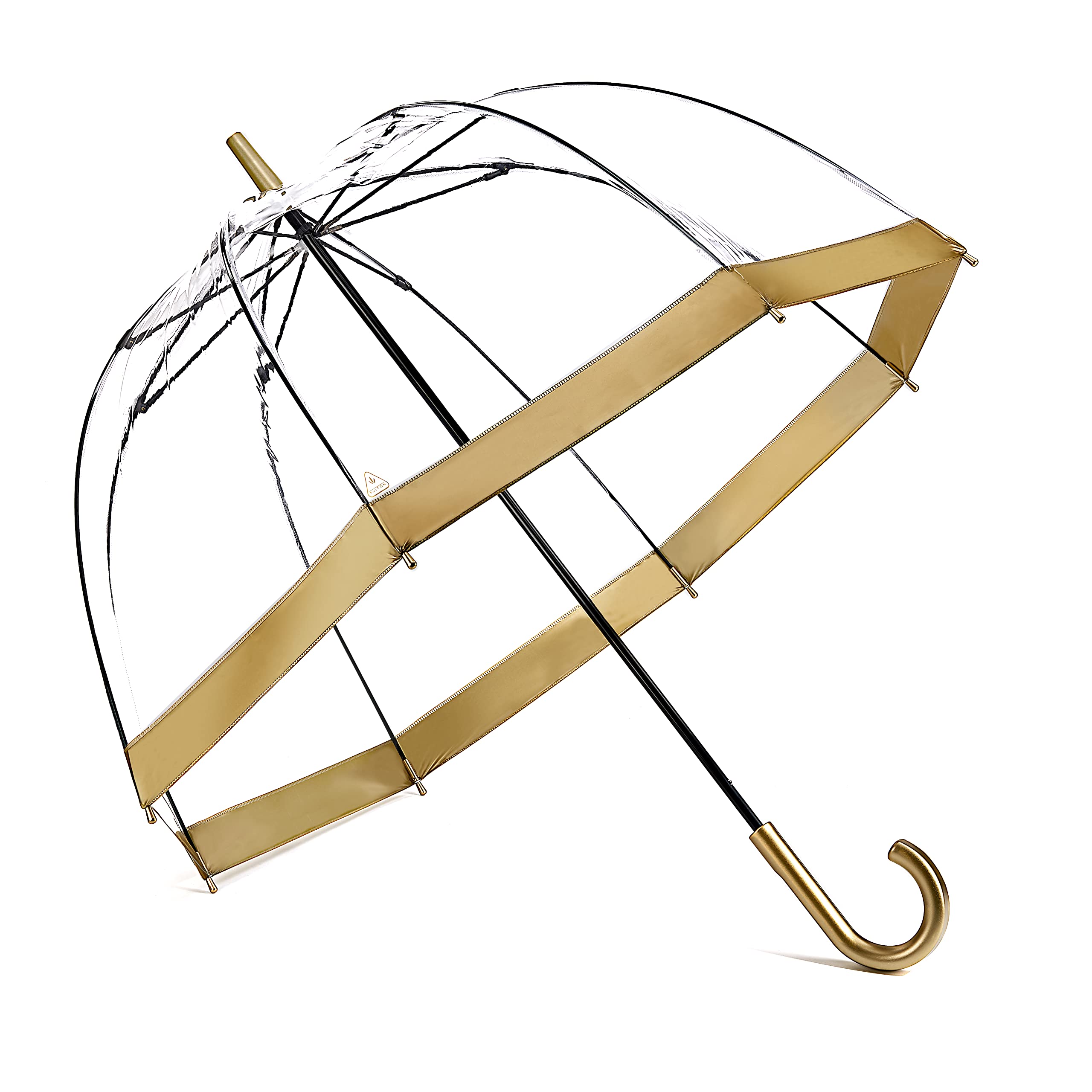 Fulton Birdcage Umbrella Gold Trim