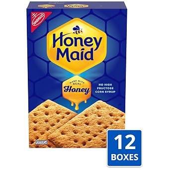 HONEY MAID Graham Crackers, Lunch Snacks, Bulk Snacks, 12 - 14.4 oz Boxes