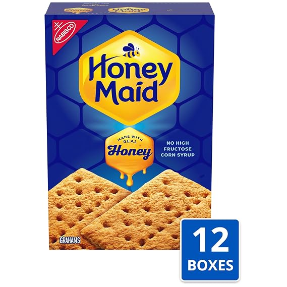 HONEY MAID Graham Crackers, Lunch Snacks, Bulk Snacks, 12 - 14.4 oz Boxes