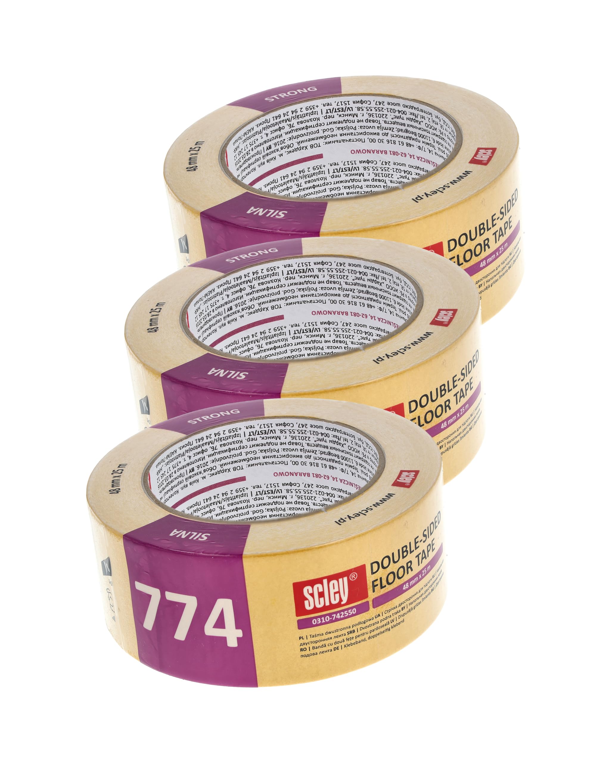 DUCK Textiel tapijtband - dubbelzijdige tape voor het verlijmen van tapijten - textieltape voor het bevestigen aan de achterkant van het tapijt - 50 mm x 25 m