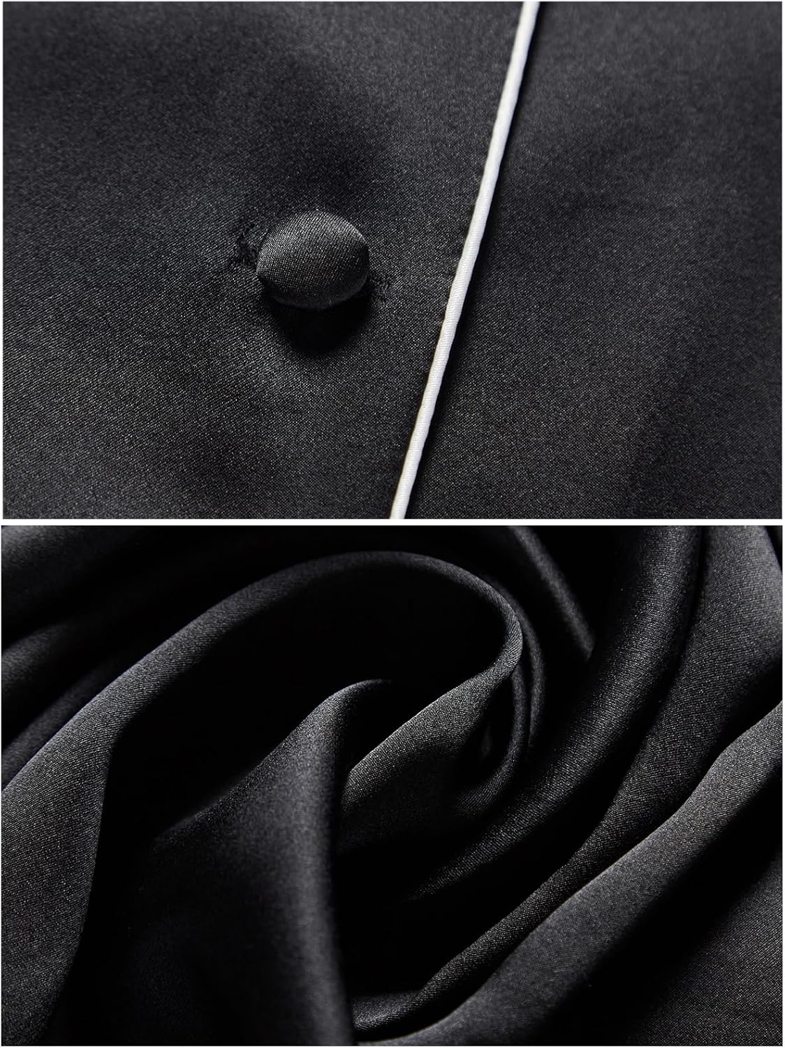 Lonxu Silk Satin Womens Pajama Sets Button Down Sleepwear Loungewear XS~3XL - Image 5