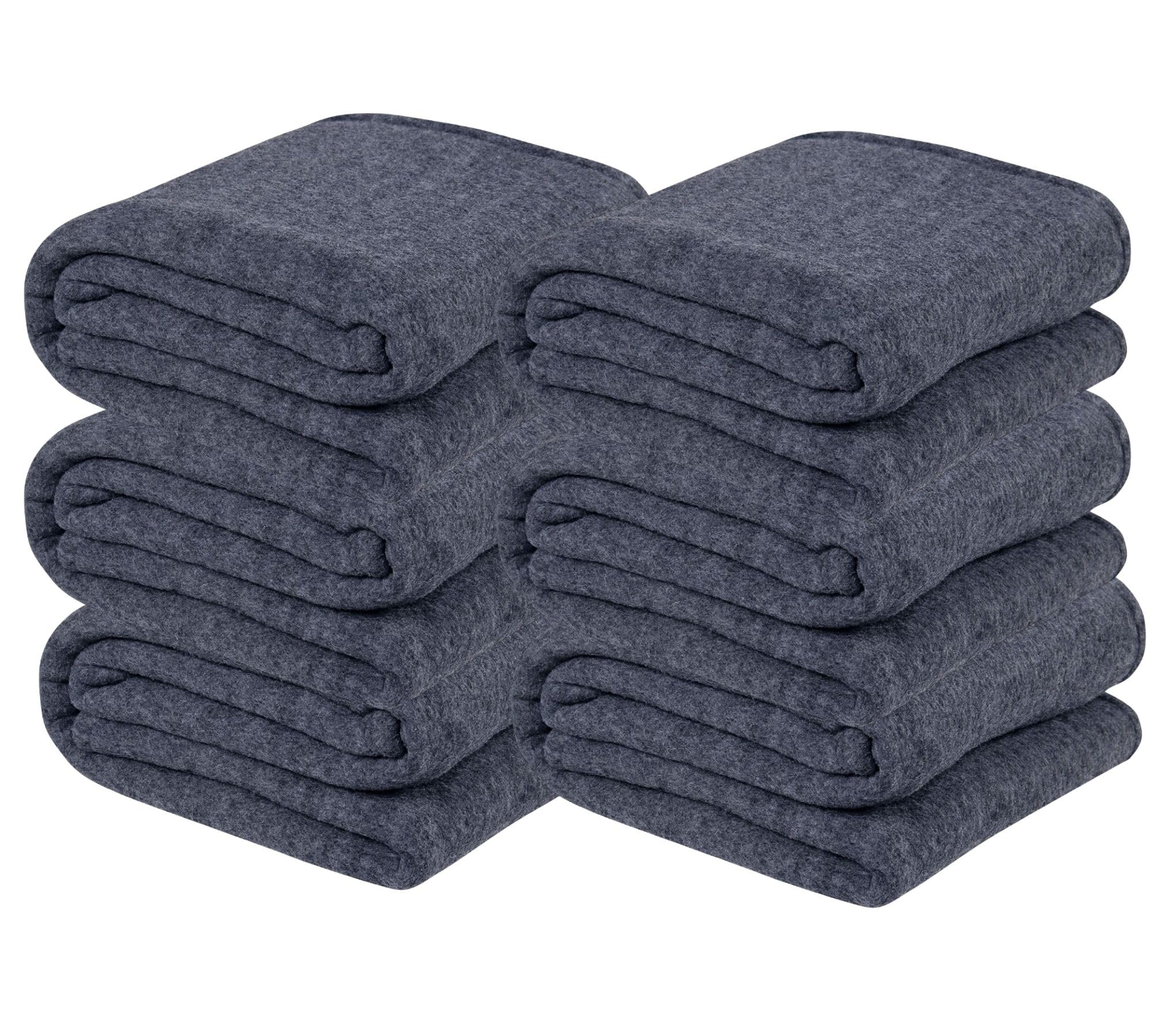VAS COLLECTIONS Woolen Blanket Warm and Super Soft Heavy Weight Single Bed Blankets for Heavy Winter (Grey,152X225 cm,1400 Gram) (Charcoal & Grey), Breathable (6)