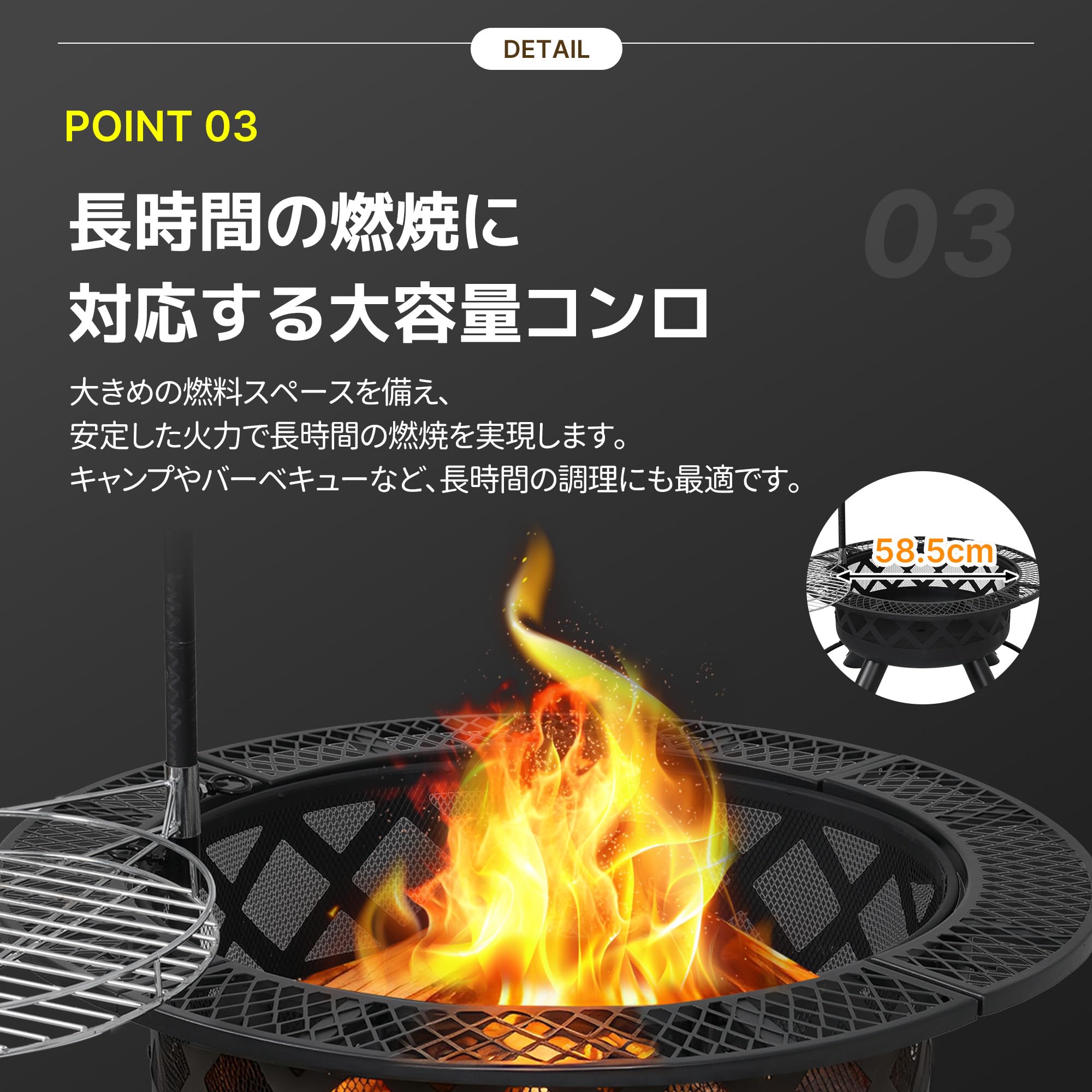 Amazon.co.jp: OSJ 焚き火台 大型 アウトドア ファイヤーピット