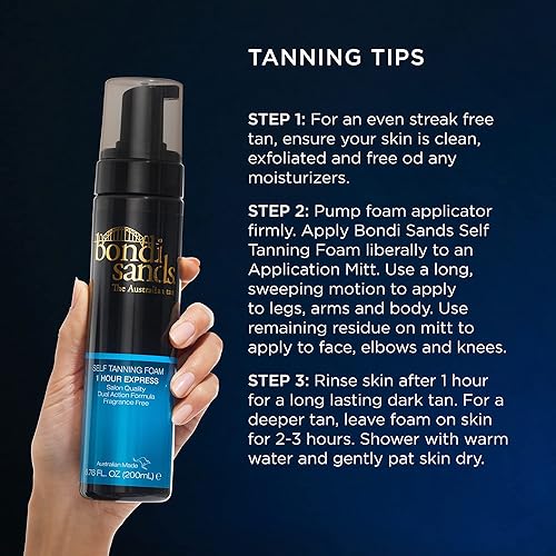 Miniatura 6 de Bondi Sands 1 Hour Express - Espuma autobronceadora ligera, sin fragancia, autobronceadora para un bronceado uniforme y sin rayas  6.76 onzas