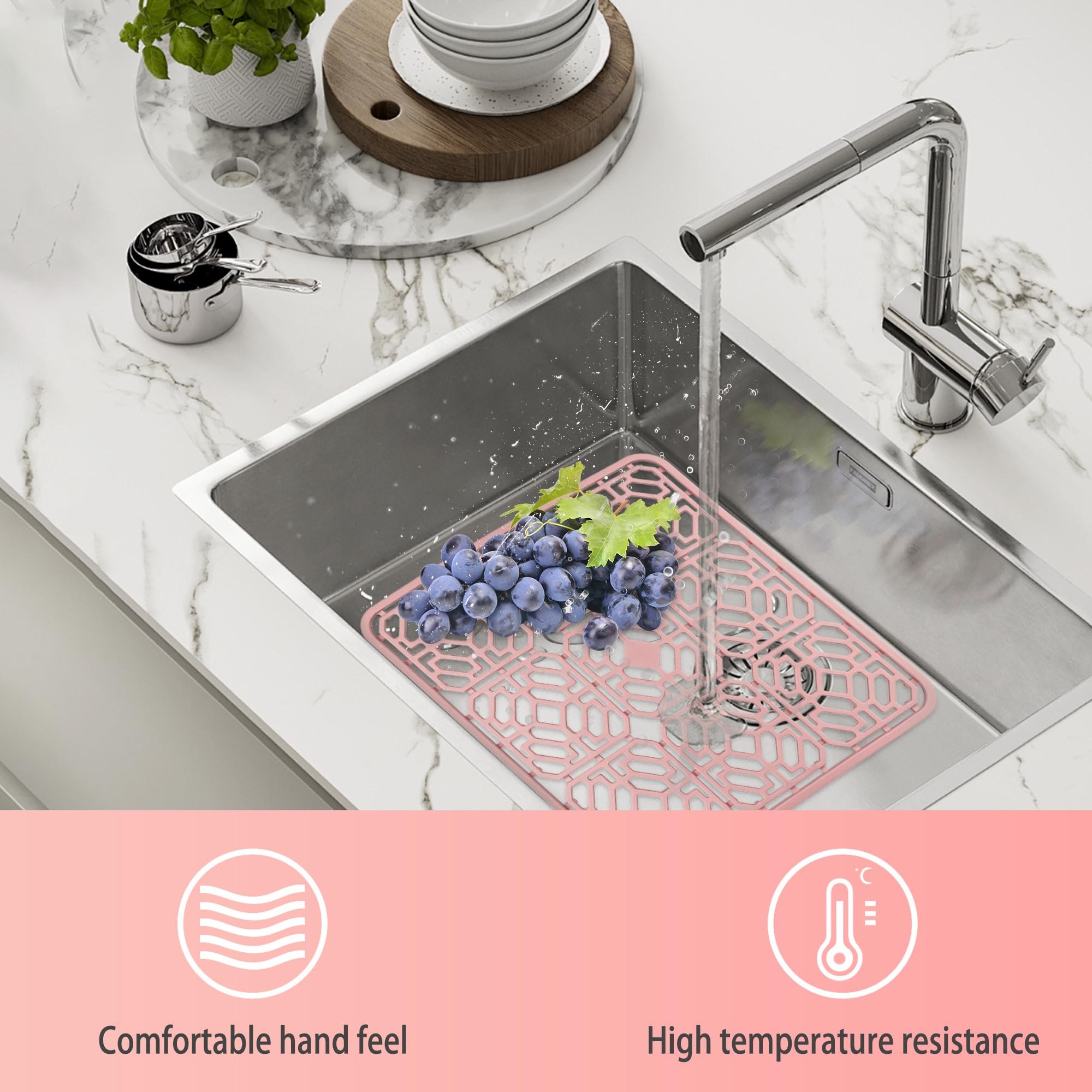 Amazon | toccoolシリコーンシンクグリッドプロテクター-滑り