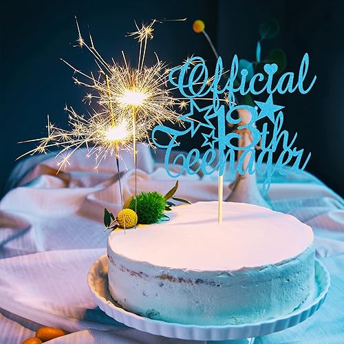 Miniatura 3 de Arthsdite Decoración oficial para tartas de 13 años para adolescentes, decoración de pastel de 13 cumpleaños para trece adolescentes, niñas, niños,