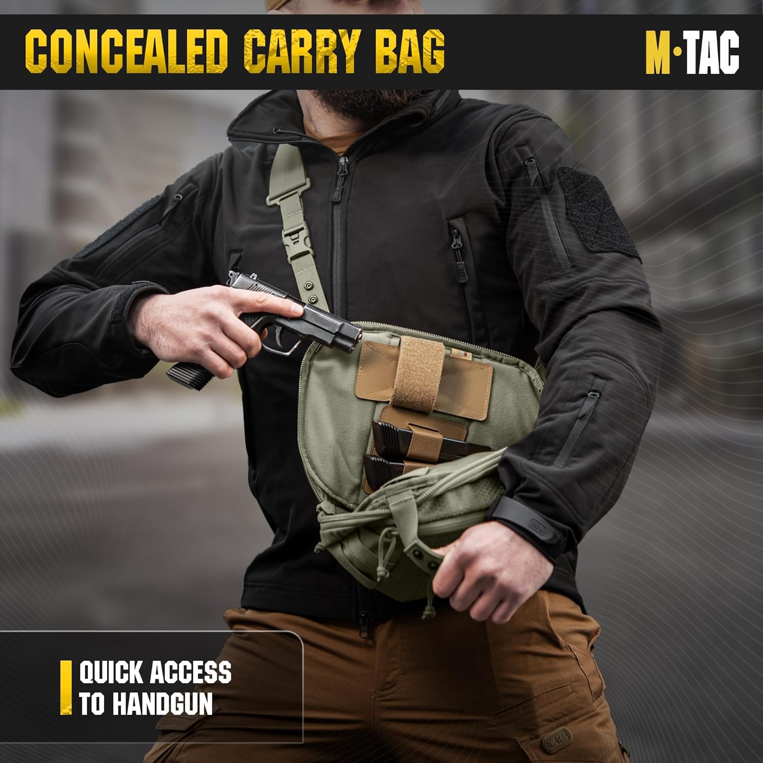 M-Tac Sphaera Tactical Shoulder Bag - Conceal Carry Chest Sling Pack CCW Bag - Image 6