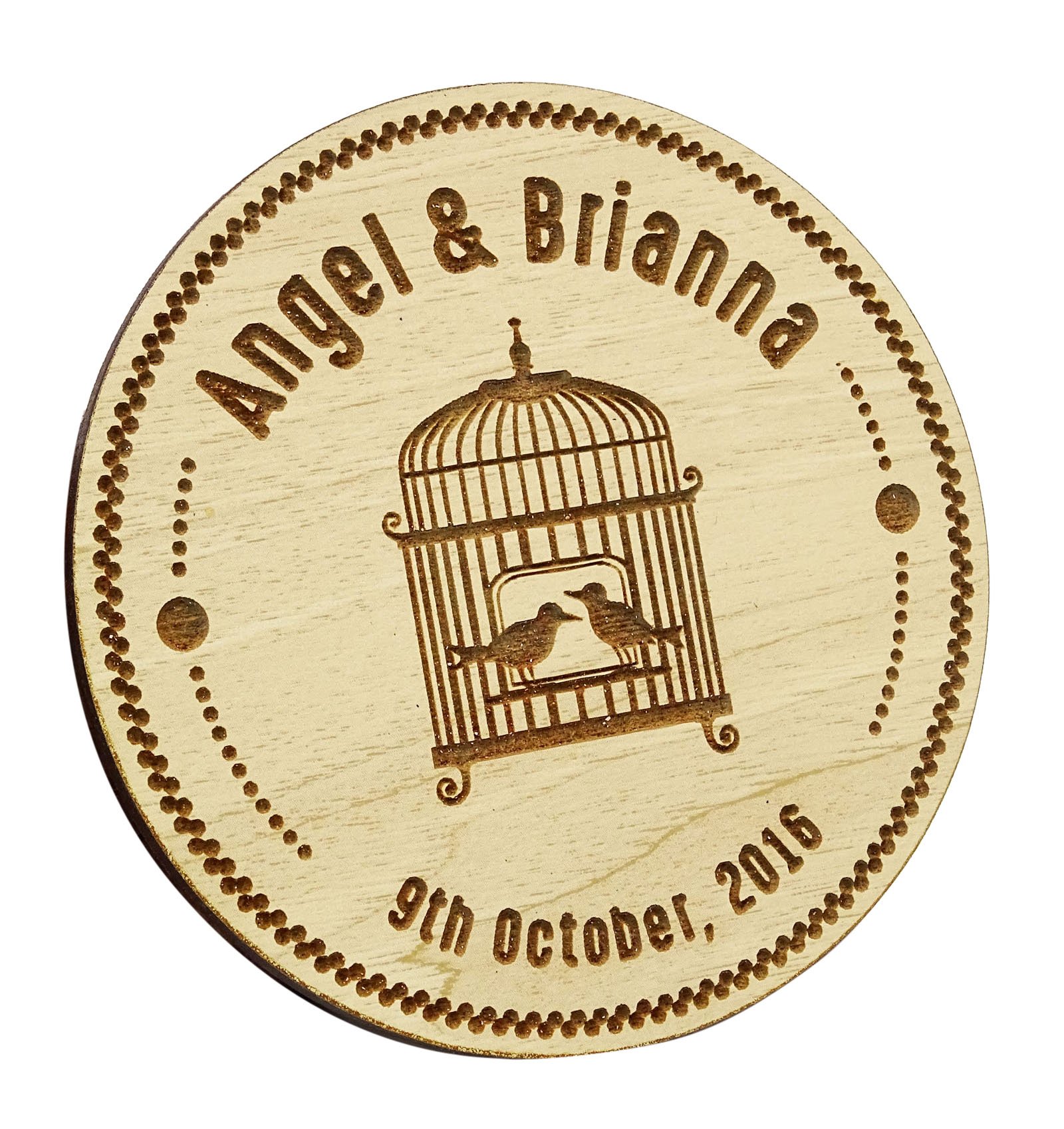 Save The Date aimant en bois gravé pour un mariage champêtre inoubliable
