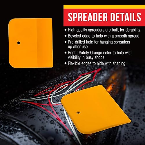 Miniatura 3 de Custom Shop Herramientas esparcidoras de plástico de 3 pulgadas para rellenos de carrocería automotrices (paquete de 50), masillas, esmaltes, resina