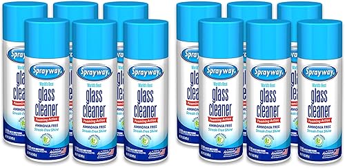 Miniatura 6 de Sprayway Aerosol espumoso limpiador de vidrio, 15 onzas, paquete de 6 | Sin amoníaco, sin rayas, de acción rápida | Limpia y pule superficies de