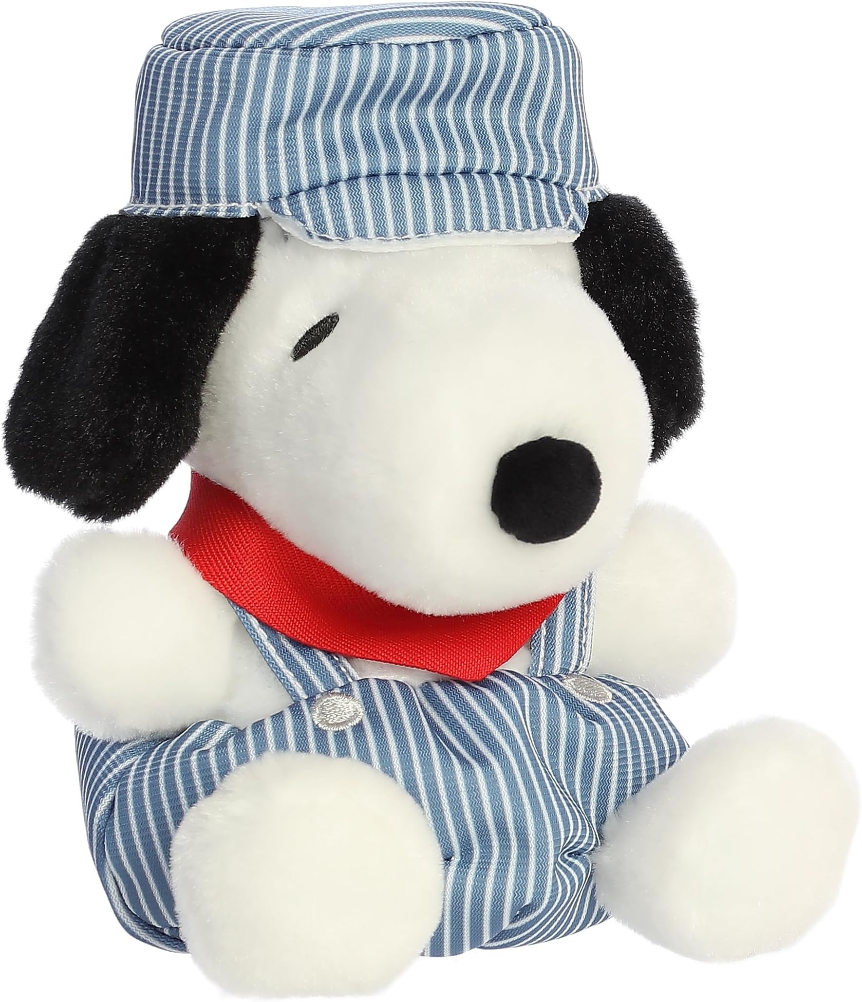 Adorable Peanuts® Palm Pals™ Train Engineer Snoopy™ Stuffed Animal - Officially Licensed Toys for All Snoopy Fans - Nostalgic Gift for Adults and Birthday Celebrations - Blue 6 Inches