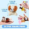 Surtido de 24 Mini Peluches de Animales JOYIN (24 Unidades de 3" cada uno), Decoración de Llavero para Niños, Pequeños Animales de Peluche al por Mayor, Premios de Carnaval, Regalos Escolares, Bolsas de Fiesta 3