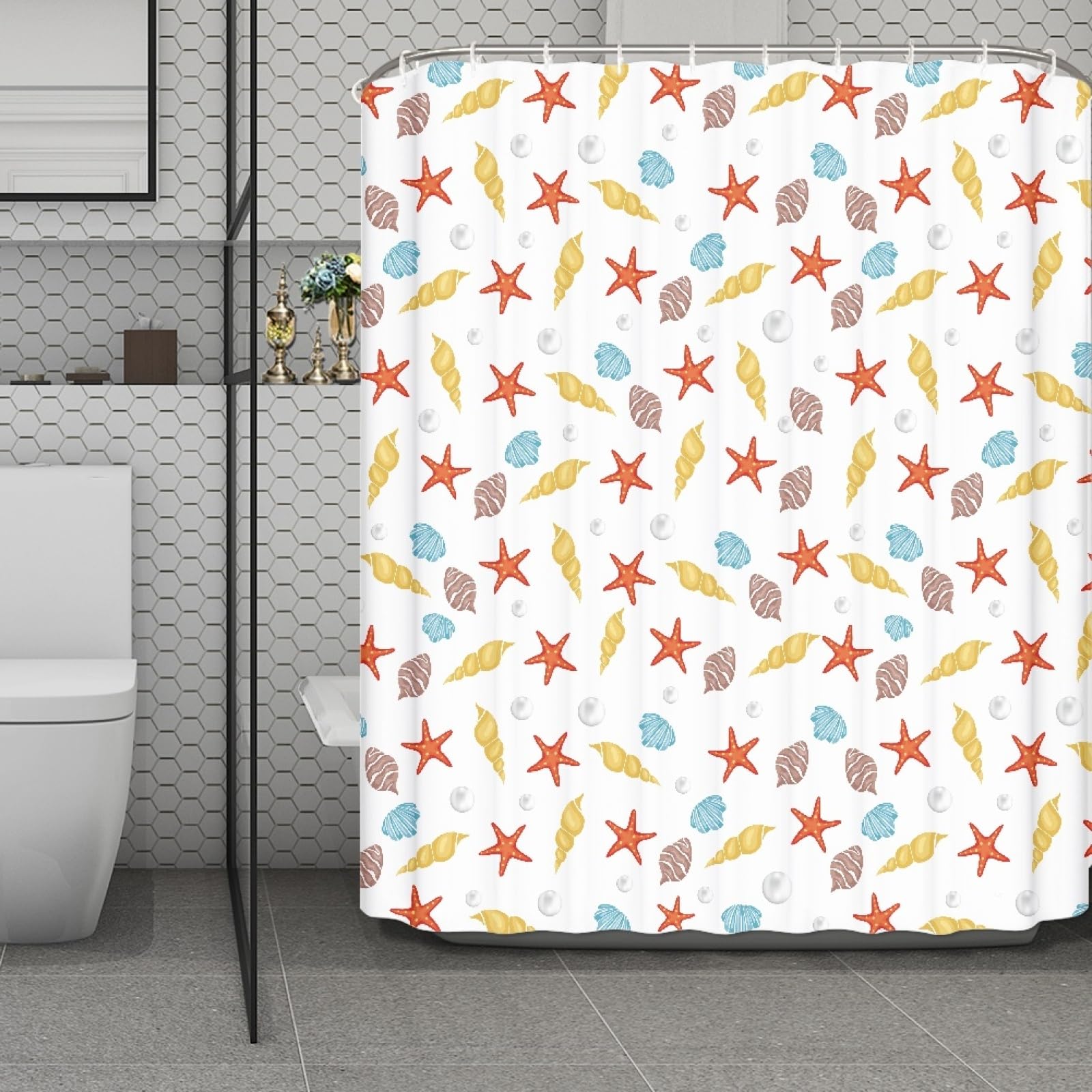 Rideau douche 200X240 anti moisissure pour éviter l'eau sur le sol de la douche
