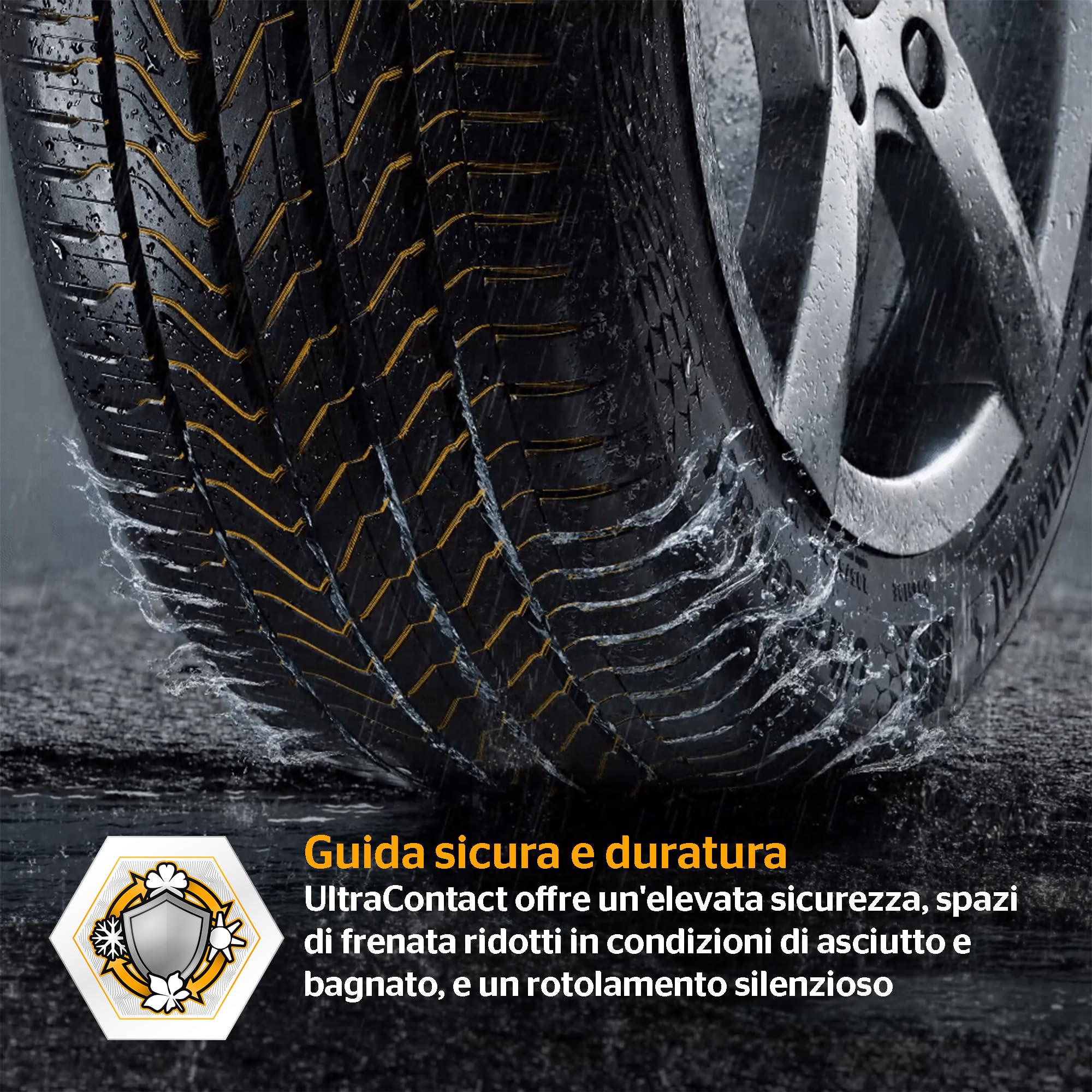 CONTINENTAL - UltraContact - 195/55 R 15-85V/B/A/69dB - Pneumatico estivo