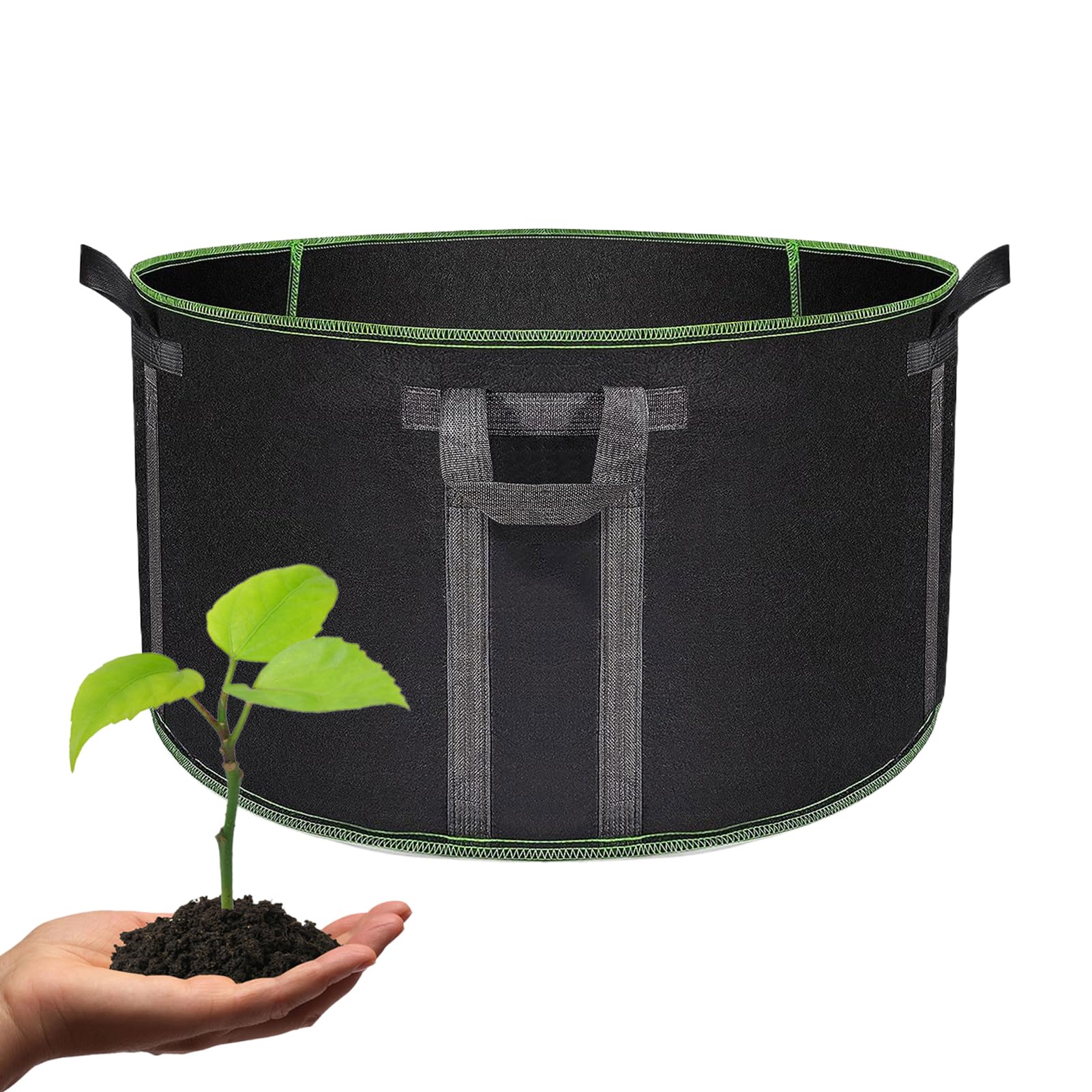 Maceta para verduras con 4 asas resistentes para cultivo en balcón