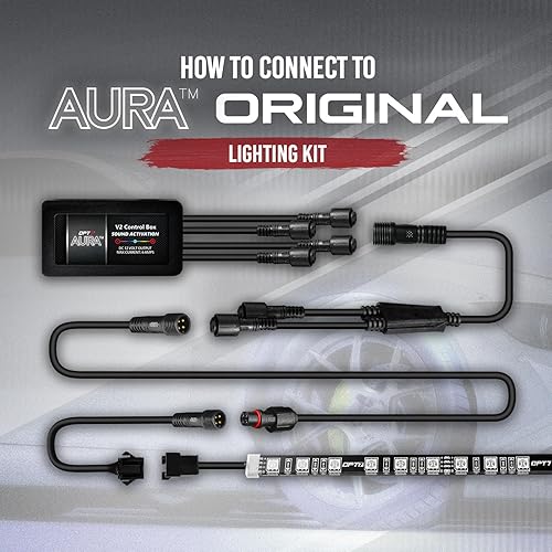 Miniatura 8 de OPT7 - Paquete de expansión de luces ledes Aura - Tiras en línea de 12 pulgadas con separadores y extensiones, 2 unidades