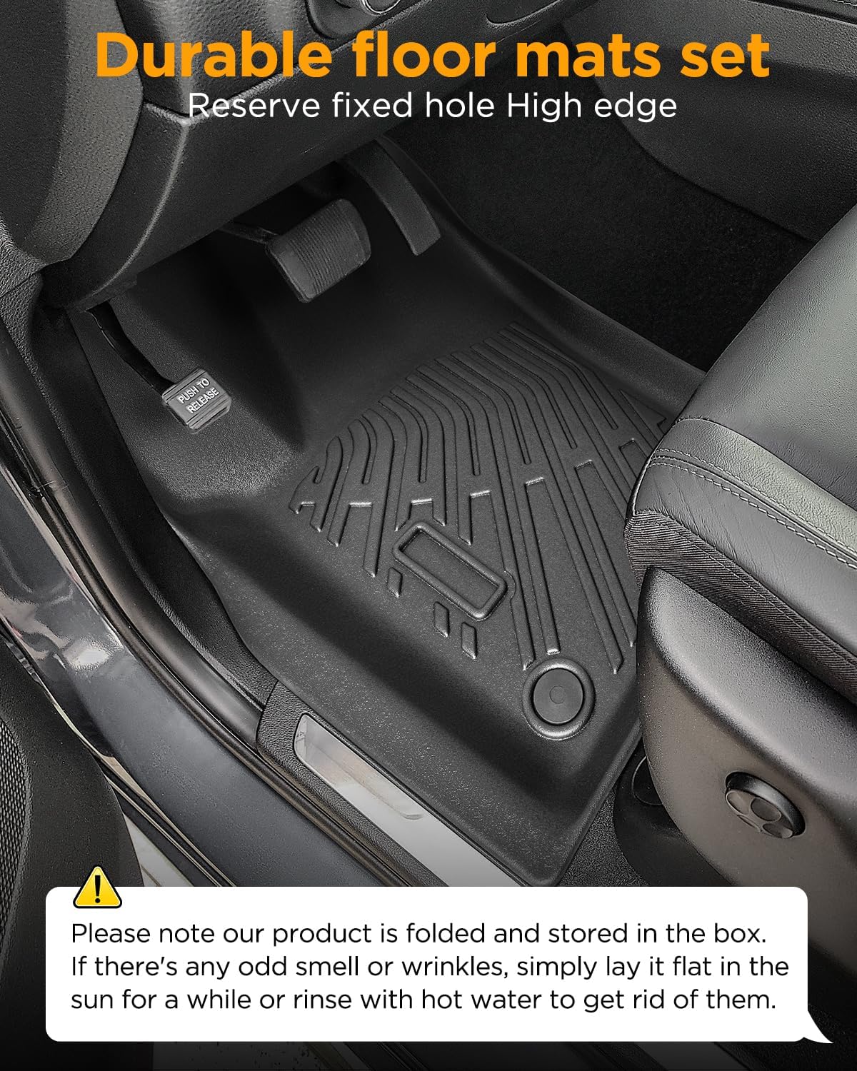 for Dodge Durango 2016-2025 2026 6 Seats Floor Mats Cargo Liner All Weather Protector Heavy Duty TPE Waterproof Anti-Slip Tech Mats for Durango 2017 2018 2019 2020 2021 2022 2023 2024 Accessories - Image 3
