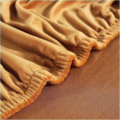 Miniatura 4 de OOCCO Fundas elásticas de terciopelo para sofá modular, fundas elásticas para sofá en forma de L, funda antideslizante suave para sofá de 1, 2, 3, 4