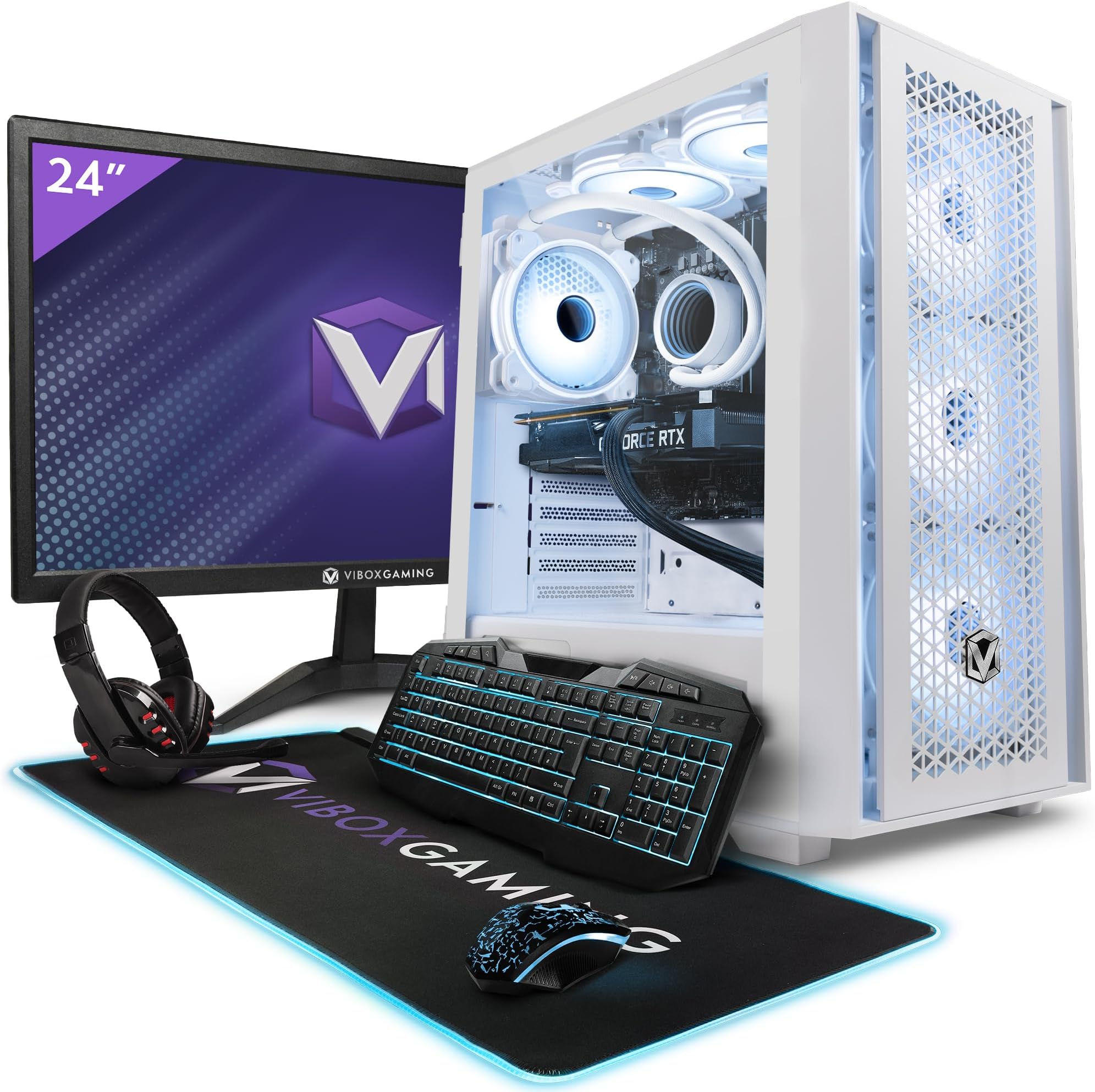 Vibox IV-148 Gaming PC Bundle • AMD Ryzen 7 5700X 4.6GHz • Nvidia RTX 5060 Ti 8GB • 16GB RAM • 1TB SSD • Windows 11 • 23" Monitor • WiFi
