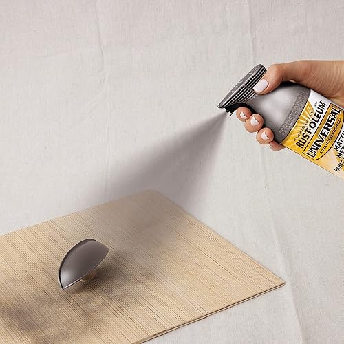 Miniatura 6 de Rust-Oleum 353091 Pintura en aerosol metálica universal para todas las superficies, 11 onzas, gris plomizo mate (paquete de 2)