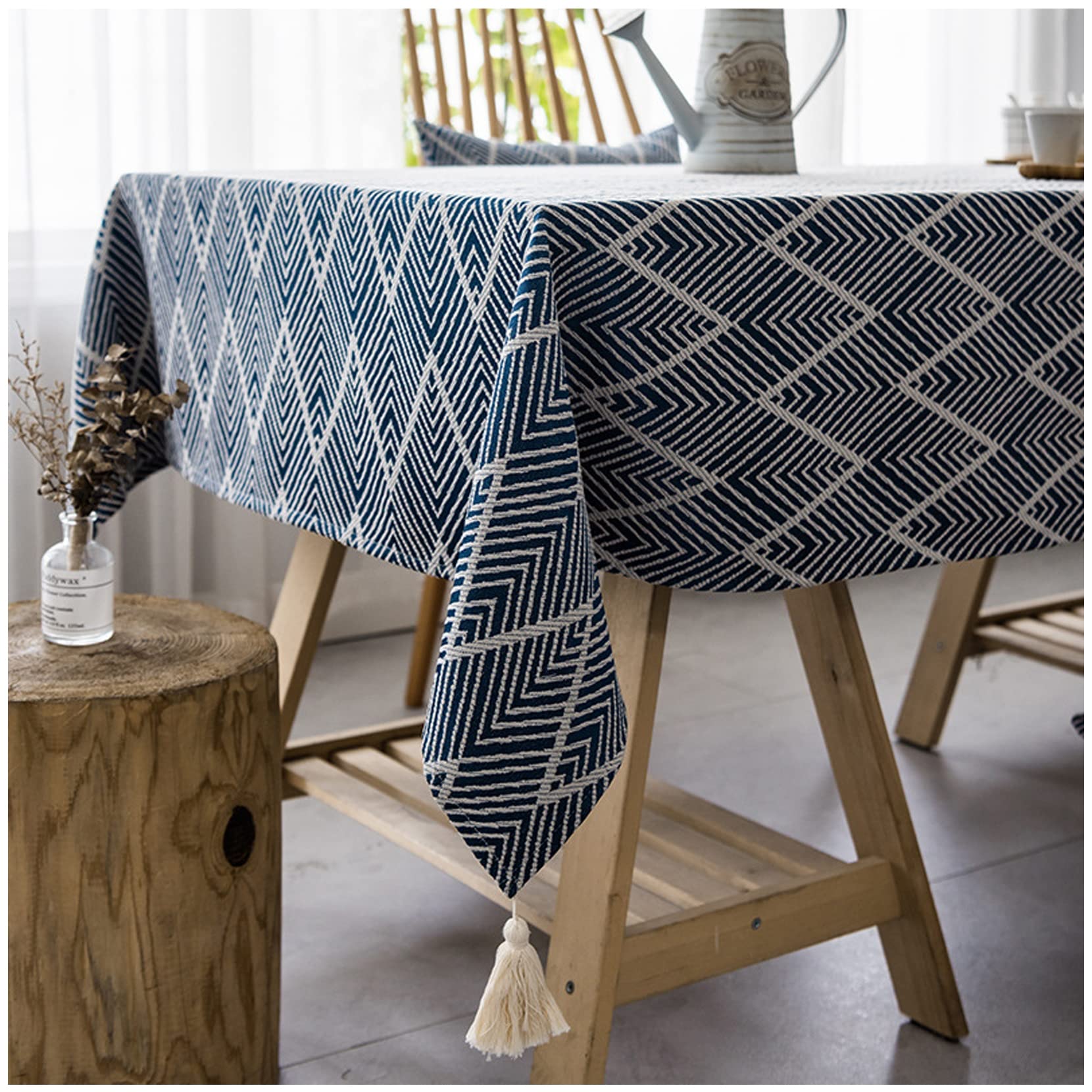 Nappe anti-déversement rectangulaire bleu marine 110x170 pour stopper les taches de table