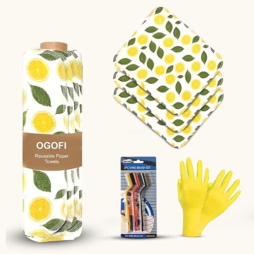 Paquete de 12 toallas reutilizables sin papel para cocina, lavables, tamaño 12 x 10 pulgadas, servilletas reutilizables, hechas de algodón orgánico