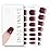 DANNI & TONI Semi Cured Gel Nail Strips Plum Purple Silver Glitter French Gel Nail Wraps Gift for Woman | Plum Frost