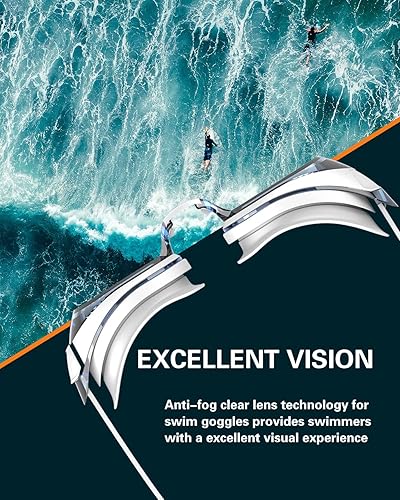 Miniatura 4 de Gafas de natación, paquete de 2 gafas de natación para hombres, mujeres, adultos, jóvenes, antivaho y sin fugas, visión clara, protección UV