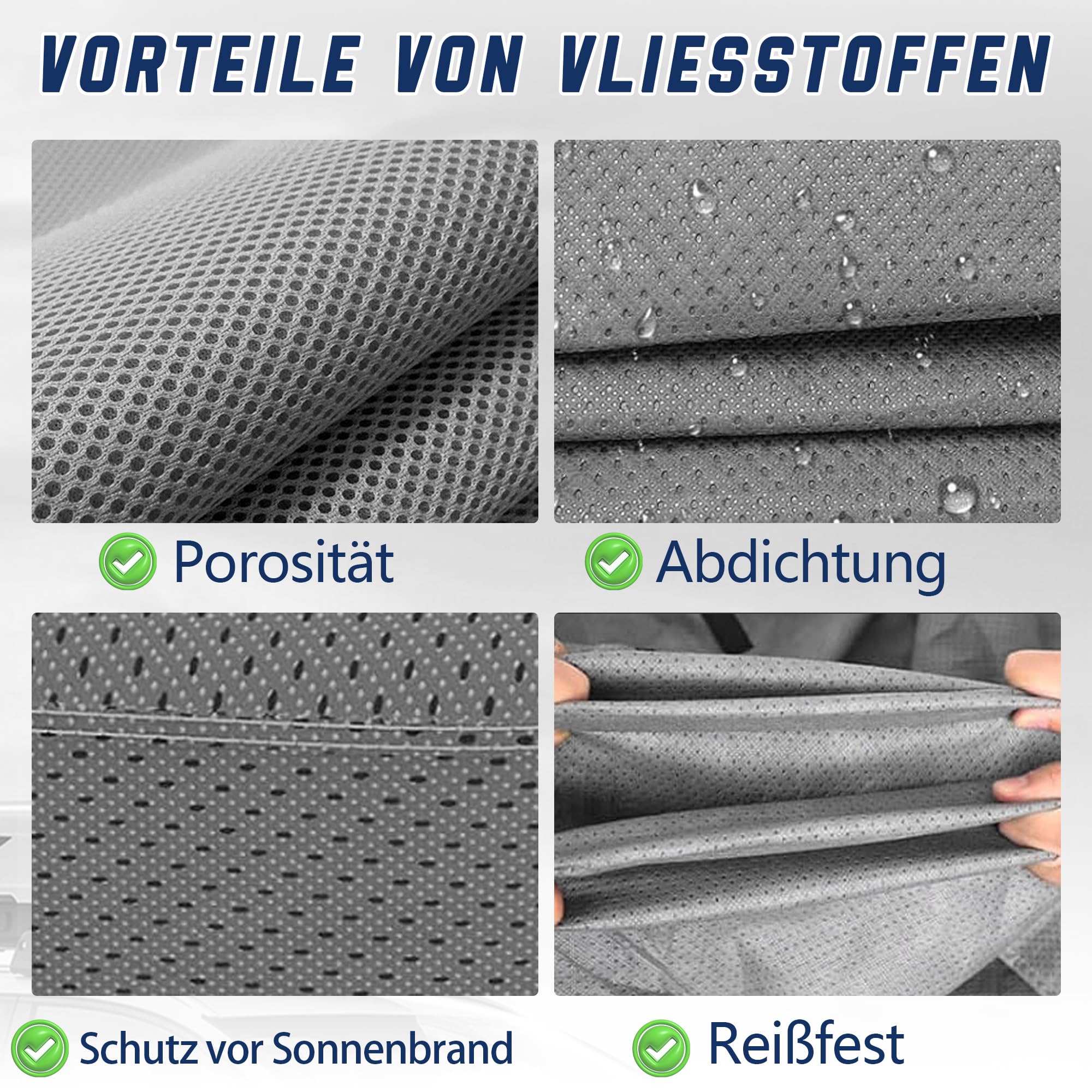 Wohnwagen Schutzhülle 500–550 cm, wasserdichte Wohnwagen Abdeckung | UV-beständige und Frostsichere Wohnwagenhülle, Atmungsaktive Schutzhülle für Wohnwagen mit Zubehör