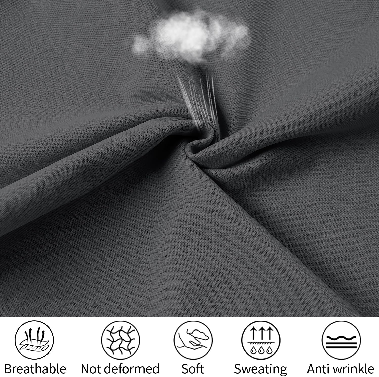 LETAOTAO Mens Big and Tall Full Elastic Waist Pants Stretch Slacks with Zipper Fly and Pockets - Image 5