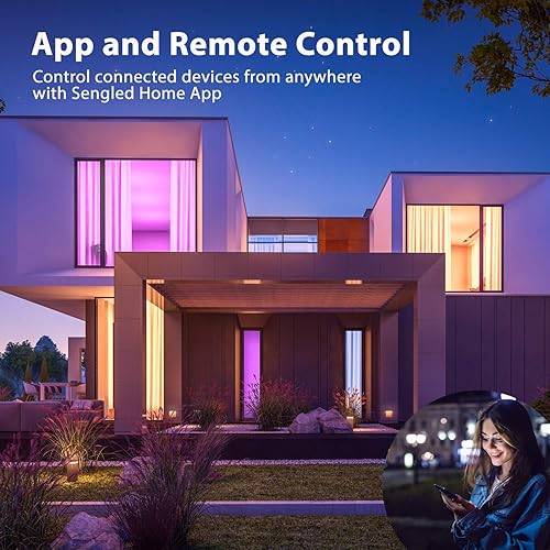 Vista 86 de Sengled Zigbee - Bombilla inteligente, funciona con SmartThings y Echo con hub integrado, control de voz con Alexa y Google Home, requiere blanco