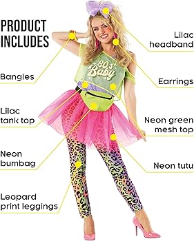 80s fancy dress ideas for ladies Amazon.com: Morph 80s Outfit for Women 80s Costume Decades Day Outfits  Womens 80 s Outfit for Party Halloween Disco Costume, Small : Clothing,  Shoes & Jewelry