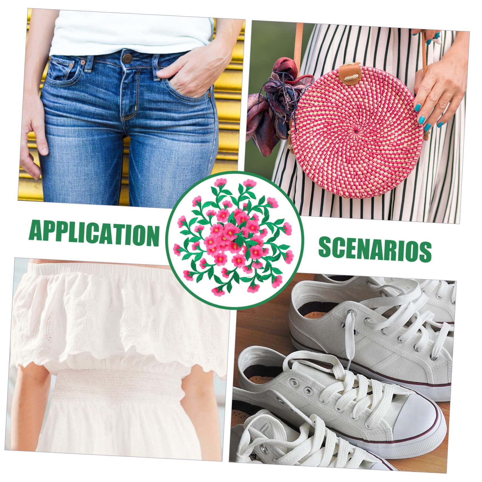 STOBOK 30pezzi Patches Floreali Ricamati Termoadesivi Per Abbigliamento Scarpe e Jeans Decorazioni Eleganti Per Riparazioni e Abbellimenti