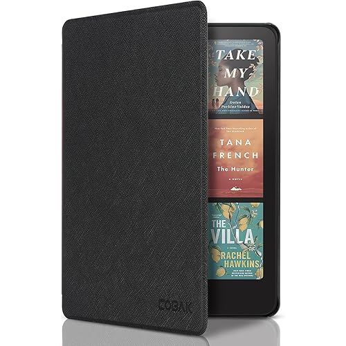 CoBak Case for Kindle Paperwhite 12th Gen 2024 (7") & Colorsoft Signature Edition - All New PU Leather Cover with Auto Sleep Wake Feature for Paperwhite Signature 2024 Released, Black